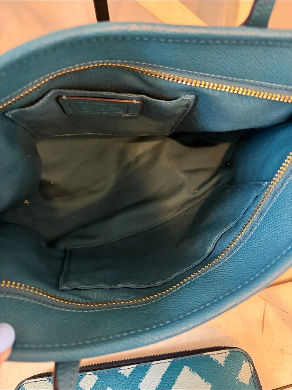 Coach teal leather